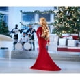 thumbnail image 6 of Mariah Carey Barbie Doll, Holiday Celebration Collectible, Glittery Red Gown with Silver Accessories, 6 of 7