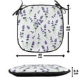 thumbnail image 4 of Flower Chair Seating Cushion Set of 2, Watercolor Lavender Flowering Fragrant Pale Plant Essential Oil Extract Temperate, Seat Pads with Anti-slip Backing, 16"x16", Violet Green, by Ambesonne, 4 of 7