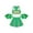 Green, variant on iiniim Girls Cheer Leader Uniform High School Crop Top with Pleated Skirt Carnival Party Dancewear Blue 6