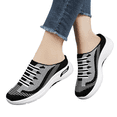 thumbnail image 2 of gzxflxpge Women Slip‑On Backless Mule Shoes Breathable Knit Mesh Casual Sneakers, Non‑Slip Light Weight Weaving Walking Footwear for Daily Wear Black 8（CN-40）, 2 of 6