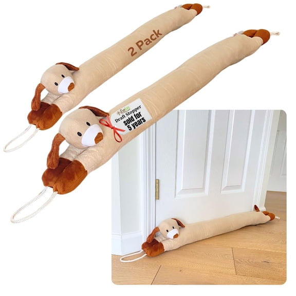 Evelots Dog Draft Stopper-Door/Window-38 Inch-Keep Heat In-No Noise/Insect-Set/2