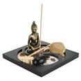 thumbnail image 4 of Mini Jardín Zen Con Estatua de Buda, Jardín Zen, Bandeja Dede Buda, Decoración Innovadora para El Hogar, Sala de Estar, Adorno Artesanal de Resina, Relajación, Composición, 4 of 7