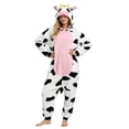 thumbnail image 2 of Lumistal Onesie Pajamas Flannel Animal Cos-play Jumpsuit Unisex Loungewear Slim Fit Onesie Animal Plush Halloween One Piece Suit Pajamas for Women M, 2 of 7