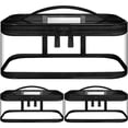 thumbnail image 1 of Muyoka bolsas de maquillaje transparentes, bolsas de cosméticos transparentes, bolsa de viaje de aseo portátil de PVC, bolsa de almacenamiento impermeable con cremallera, organizador con asa para viaj Muyoka Hogar, 1 of 7