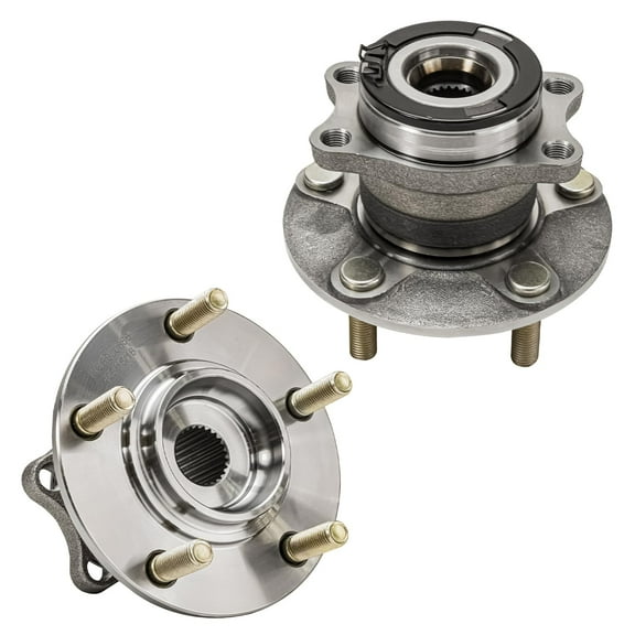 Detroit Axle - AWD 2pc Rear Wheel Bearing Hubs for 2008-2015 Mitsubishi Lancer 2007-2013 Outlander Wheel Bearing and Hubs Assembly 2009 2010 2011 2012 Replacement