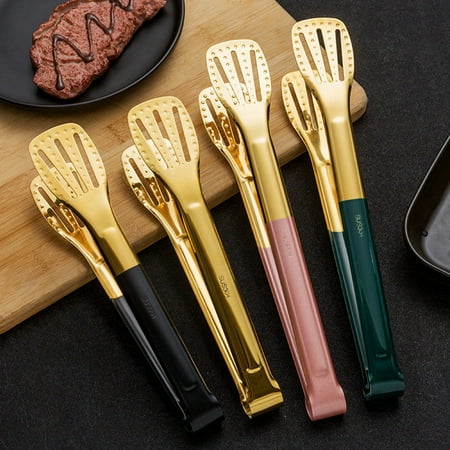 

Barbecue Clip Steak Clip Baking Supplies Bread Clip Thick 304 Stainless Steel Food Clip Kitchen Accessories Tongs-Silver