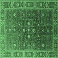 thumbnail image 1 of Ahgly Company Indoor Square Oriental Emerald Green Industrial Area Rugs, 3' Square, 1 of 4