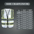thumbnail image 2 of AYKRM White High Vis Reflective Safety Vest for Women Men Security Pocket Zipper, 2 of 5