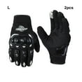 thumbnail image 2 of Decodeary Phone-Friendly Motorcycle Gloves With Touch-Sensitive Index Finger • white L, 2 of 6