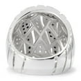 thumbnail image 3 of 925 Sterling Silver Black Spinel, White Natural Zircon Ring, 3 of 5