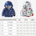 thumbnail image 3 of FYMNSI Toddler Boys Hooded Jacket Windbreaker Lightweight Zip up Hoodies Outwear Cartoon Fall Clothes for Kids 4-5T Beige, 3 of 4