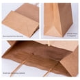 thumbnail image 3 of Paquete de 100 bolsas de papel color marrón con asas de 20 x 11 x 27 cm, 3 of 8