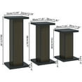 thumbnail image 2 of Furtivusia 3PCS Display Pedestal Stand For Parties Square Pedestal Stand Display Plinth Pillars Stand for Party Wedding Baby Birthday Decor (Black), 2 of 7