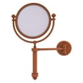 thumbnail image 3 of Southbeach Collection Wall Mounted Make-Up Mirror 8-in Diameter with 2X Magnification in Brushed Bronze, 3 of 11