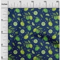 thumbnail image 1 of oneOone Polyester Lycra Navy Blue Fabric Lemon Vegetable Craft Projects Decor Fabric Printed By The Yard 56 Inch Wide, 1 of 4