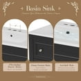 thumbnail image 4 of 36" Bathroom Vanity with Undermount Ceramic Sink, Solid Wood & MDF Cabinet, 4 Drawers & Adjustable Shelf, Black Freestanding Vanity Set, 4 of 7
