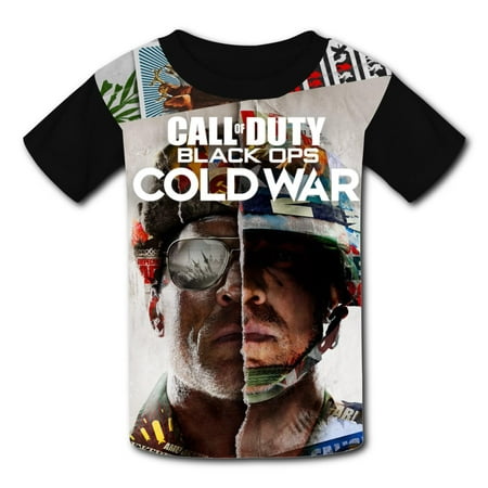 Game Call of Duty Cold War Kids T-Shirts Short Sleeve Youth Customized Tees Top X-Large