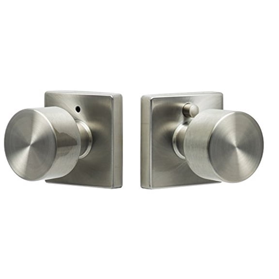 Sure-Loc Hardware BG102-SQ 32D Bergen Square Privacy Knob, Satin Stainless