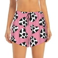 thumbnail image 2 of Picia heart with cow Pattern Women's 2 in 1 Athletic Running Shorts High Waisted Workout Casual Gym Sweat Shorts with Comfy Liner Zipper Pockets-XX-Large, 2 of 7