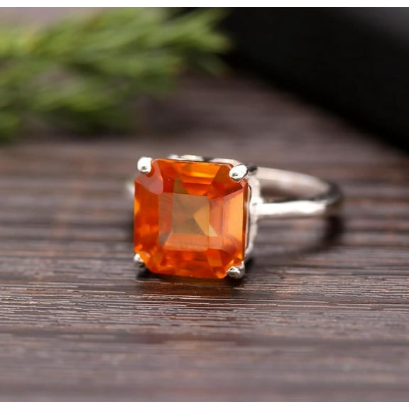 Natural Orange Sapphire ,Gift for Her,Sapphire Ring, Engagemant Ring, Birthstone Rings for Women, Gift For Her