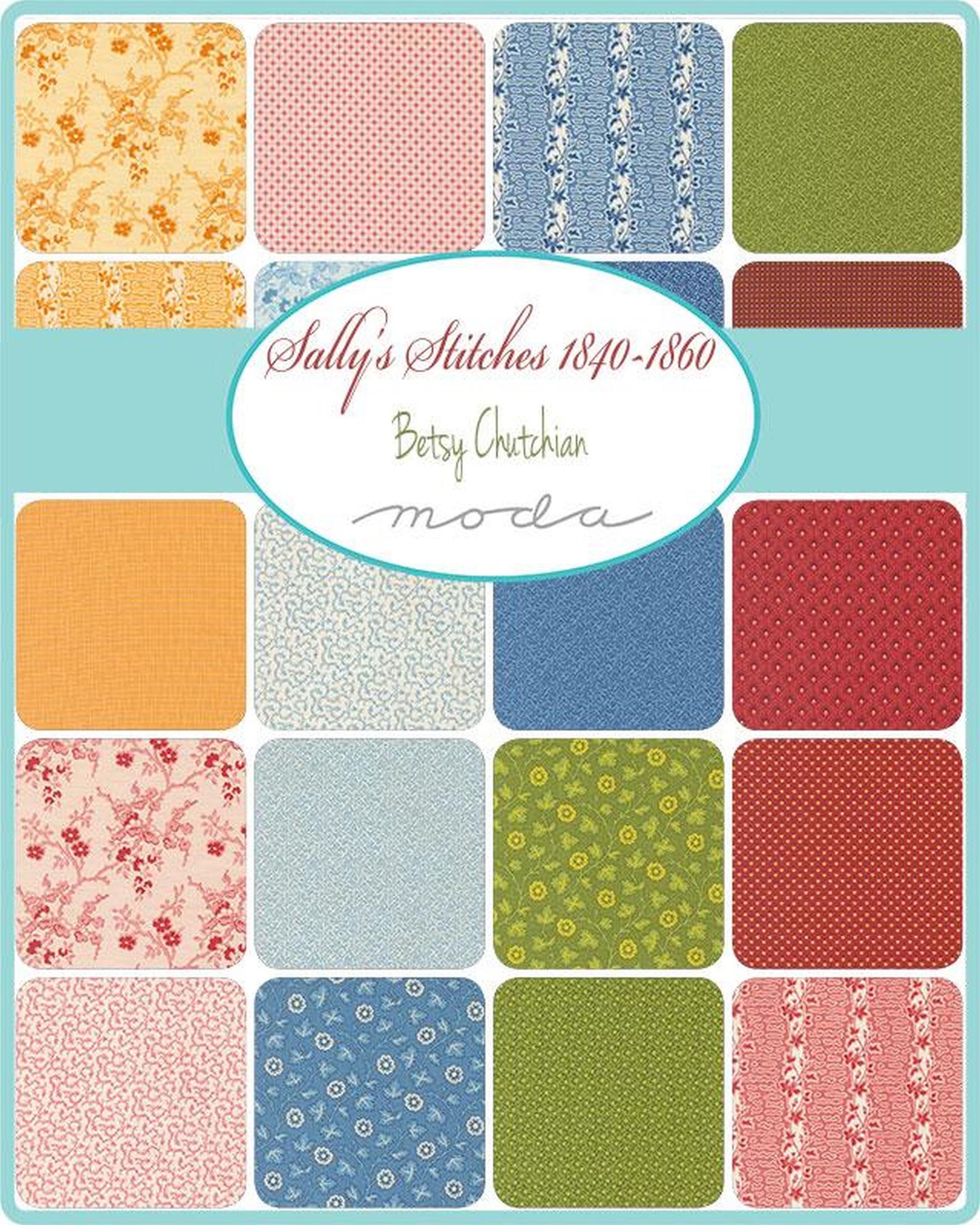 Sally's Stitches Moda Fabrics Layer Cake by Betsy Chutchian; 42 10-inch Precut Fabric Quilt Squares