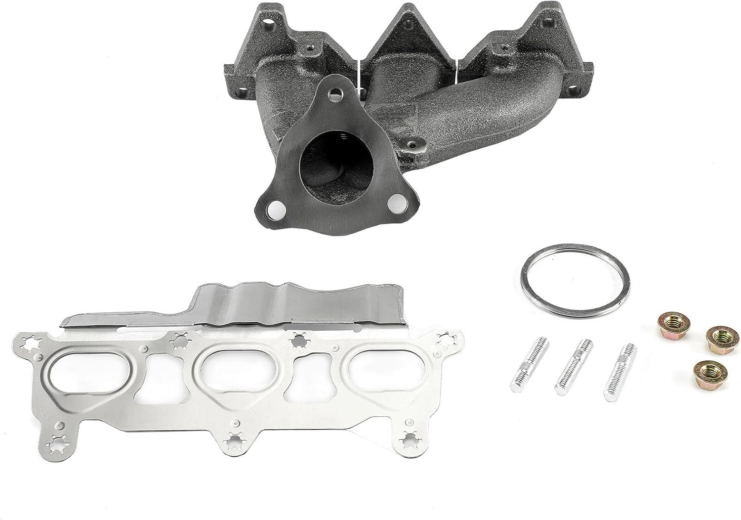 A-Premium Right Exhaust Manifold W/Gaskets & Studs & Nuts [6Cyl 3.6L] Compatible with Chevrolet, GMC, Buick & Saturn Models - Traverse 09-17, Acadia 07-16, Acadia Limited 17, Enclave 08-17, Outlook