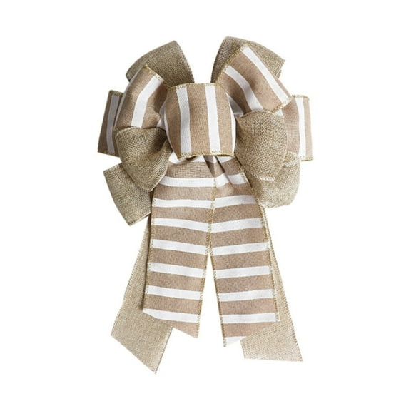 LMTODLFG Spring Wreath Bow Large Burlap Yellow Wreath Bow Tree Topper Bow for Wreath Window Indoor Outdoor Spring Summer Party Decorations