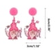 thumbnail image 3 of Pendientes de corazón de San Valentín - Pendientes de acrílico para mujer, 1 par, joyería roja y rosa, 3 of 3