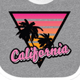 thumbnail image 4 of Inktastic California with Triangle and Palm Trees Boys or Girls Baby Bib, 4 of 4