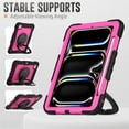 thumbnail image 5 of Case for iPad Pro 11 inch M4 2024/ M5 2025, 360 Rotating Stand Handle Pencil Holder Shoulder Strap Heavy Duty Shockproof Cover, Rose PC, 5 of 7