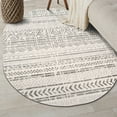 thumbnail image 6 of World Rug Gallery Geometric Distressed Bohemian Area Rug - Gray 5'x6'6" Oval, 6 of 8