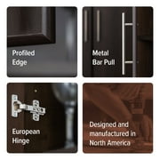 Elite 32 Stackable Wall Cabinet, Espresso