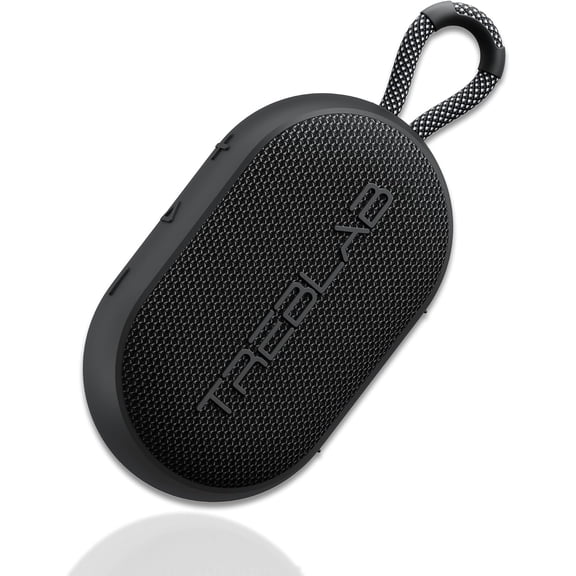 TREBLAB HD-Go Portable Bluetooth Speaker, 7W Power, 16H Playtime, IPX7 Waterproof, Built-in Mic, USB-C