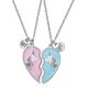 thumbnail image 1 of Collar de 2 piezas con forma de medio corazón para mejores amigas (BFF), ideal como regalo de cumpleaños., 1 of 5