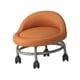 thumbnail image 5 of Taburetes cortos pequeños Taburete con asiento de ruedas de cuero Silla Cómoda Fácil de limpiar Taburete con ruedas bajo con ruedas para ejercicios de naranja Macarena Taburetes bajos con ruedas, 5 of 8