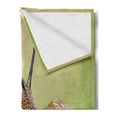 thumbnail image 2 of Snail Soft Flannel Fleece Blanket, Common Garden Animal on Stem of Plant Nature Eco Environmental Picture, Cozy Plush for Indoor and Outdoor Use, 60" x 80", Lime Green Pale Caramel, by Ambesonne, 2 of 5