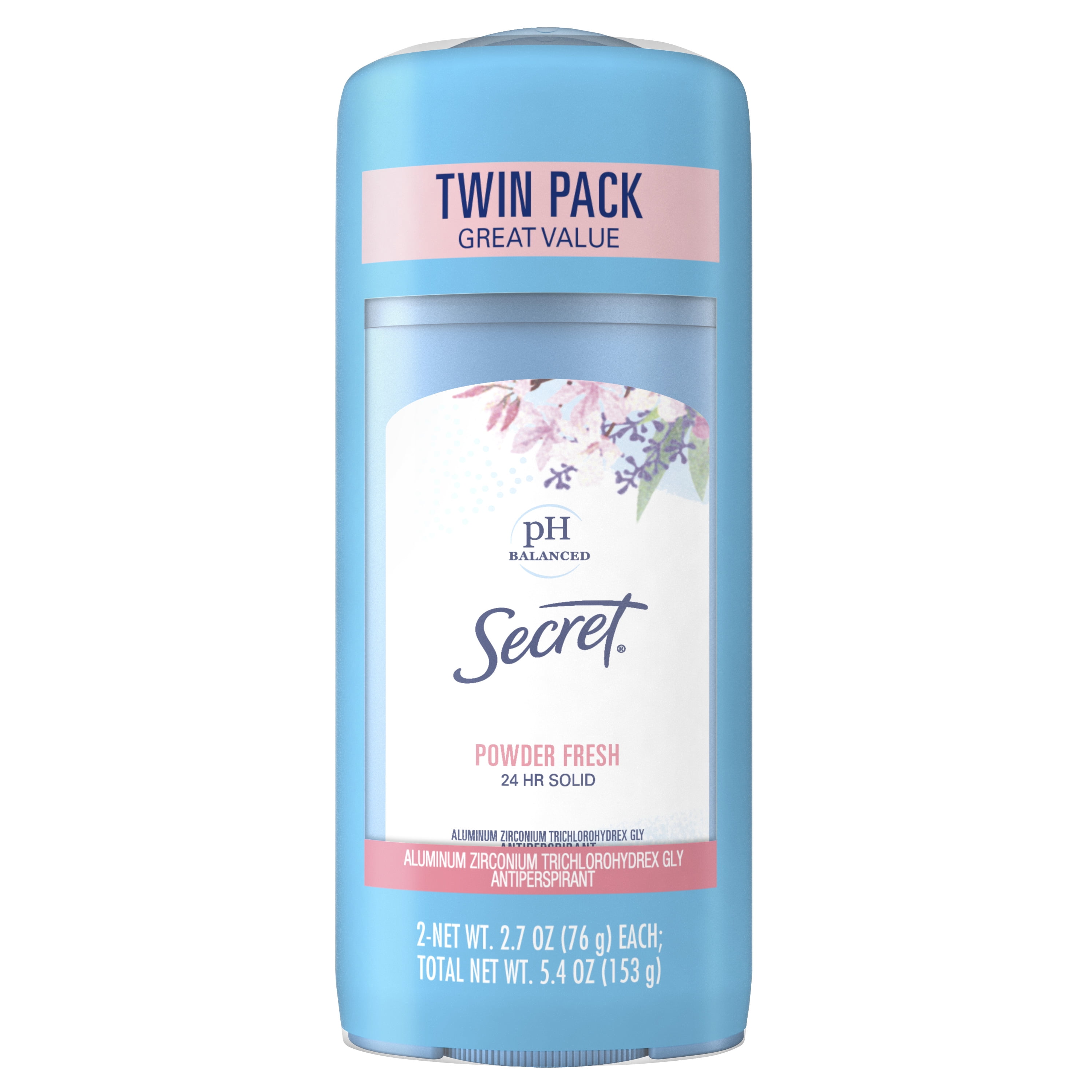 Secret Solid Antiperspirant Deodorant Powder Fresh 2.7 oz, 2 Pack