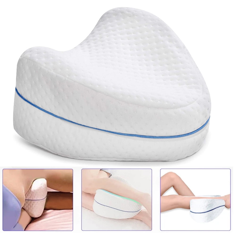 foverhom Memory Foam Knee Pillow,Orthopedic Leg Pillow for Sciatica  Relief,Back Pain, Pregnancy, Leg Pain, Hip Pain and Sciatica Relief