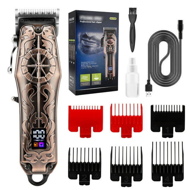 USB Electric Hair Clipper Barber LCD Display Hair Clippers Beard Trimmer Household Hair Trimmer Set