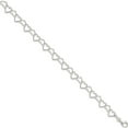 thumbnail image 2 of Sterling Silver 7.5Inch Polished Fancy Heart Link Bracelet (7.5 X 5.5) Made In Italy qh278-7.5, 2 of 5