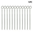 thumbnail image 4 of 12 Barbecue Skewers Stainless Steel Metal BBQ Cooking Roasting Food Grill Sticks, 4 of 4