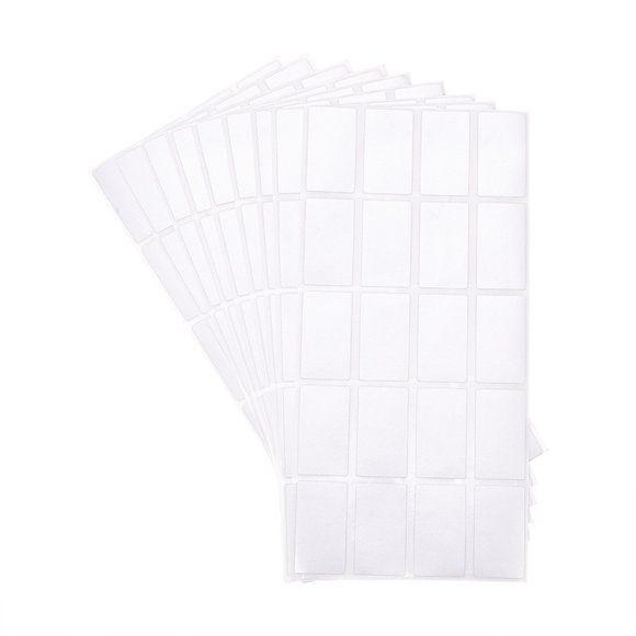 200 Pack 0.9x1.6 inch Rectangle Scratch Off Stickers Stick Adhesive Self Peel Scratch Off Labels for Gender Reveals Vendor Events White