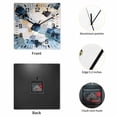 thumbnail image 2 of Blue Geometric Wooden Wall Clock Silent Non Ticking, Modern Abstract Oil Painted Square Wall Clocks Battery Operated, Decor Clock for Home Office, Living Room, Kitchen, 10 Inch, 2 of 9