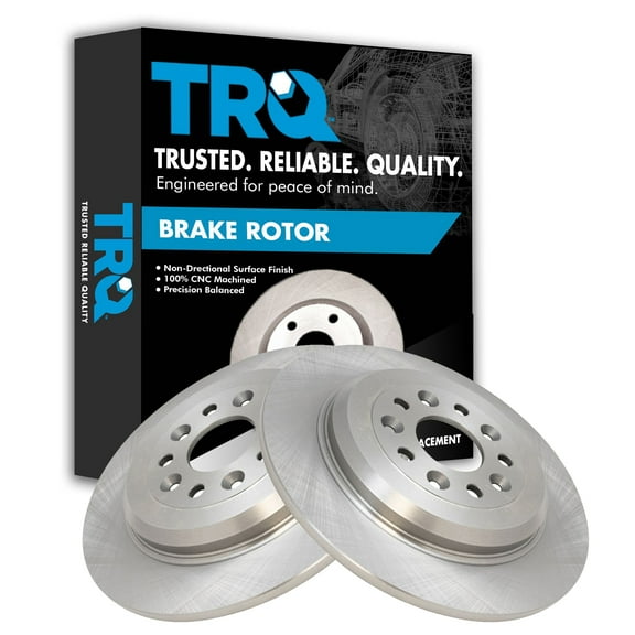 TRQ Rear Disc Brake Rotor Pair Set for Edge / Explorer / Five Hundred / Flex / Freestyle / MKS / MKT / MKX / Montego / Sable / Taurus / Taurus X