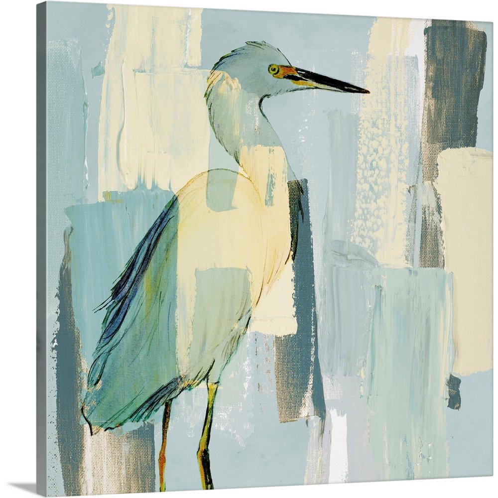 Great BIG Canvas "Sorrowing Egret" Canvas Wall Art
