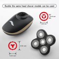 thumbnail image 3 of Shaver Replacement Blade 3/5/6/7/8/9D Cutter Floating Head Waterproof Stainless Steel Razor For Men Blade 9D Blade Silver Fabric Shavers, 3 of 5