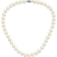 thumbnail image 4 of Sterling Silver Rhodium-Plated 9-10mm White Fwc Pearl Necklace Made In Canada qh4729-16, 4 of 5