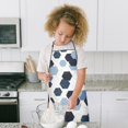 thumbnail image 4 of Blue Gold Hexagon Marble Kids Aprons for Girls and Boys,Adjustable Neck Strap Toddler Aprons for Kids Cooking Baking, 4 of 6