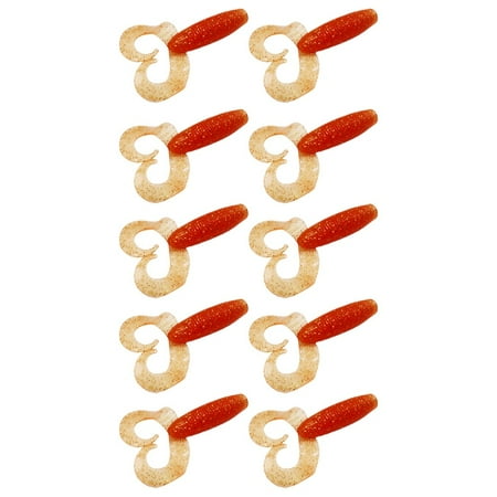10 Pcs 70mm/4.3g Fishing Soft Lures Twin Tail Grub Trout Jigging bait
