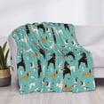 thumbnail image 3 of Disketp Cute Dog Flannel Blankets - Thick and Warm Blanket for Winter, Soft Fuzzy Plush King Blanket for All Seasons50"x40", 3 of 6